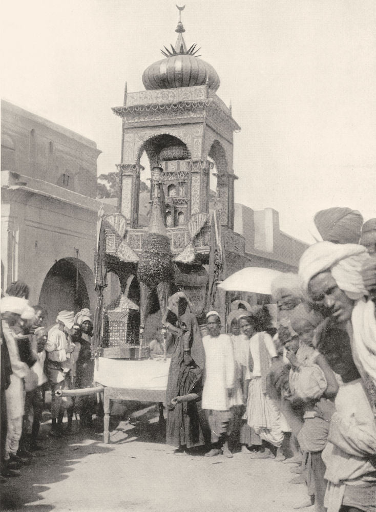 FIROZPUR.Mohurrum Fete;Tabut,tombs Hasan Husain,Shi'ah martyrs,Punjab,burak 1900